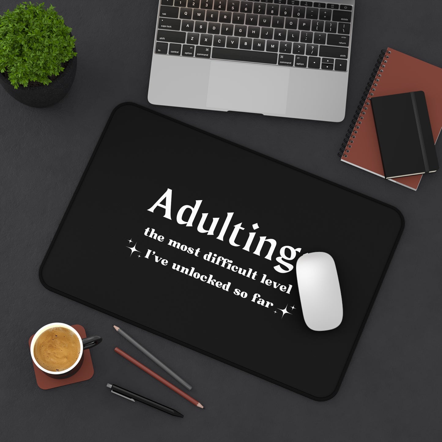 Adulting Definition Quote Desk Mat