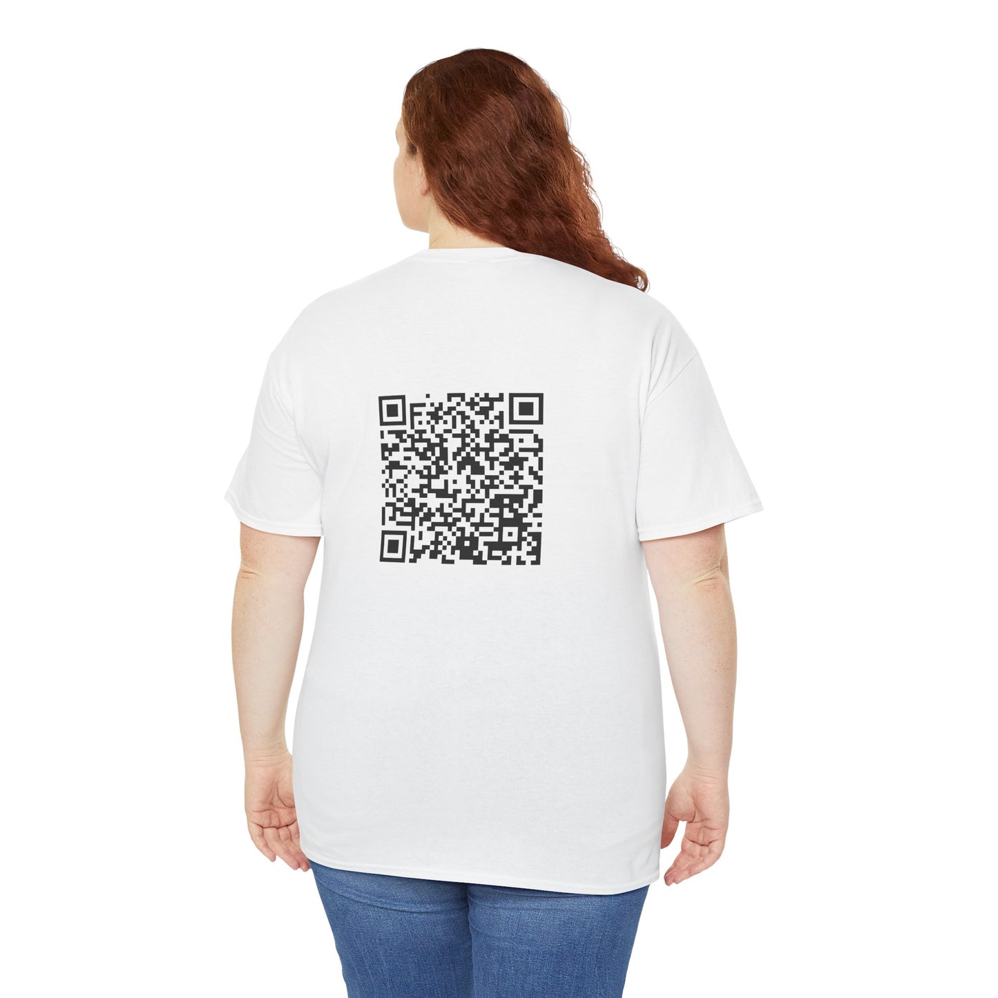 I know I'm beautiful QR Code Heavy Cotton Tee